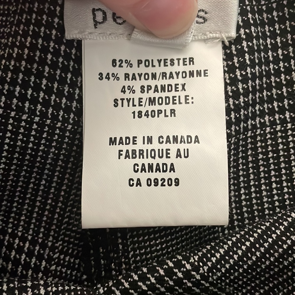 Cleo Petites Flat-Front, Side-Zip Pants with Plaid Print - Picture 4 of 5